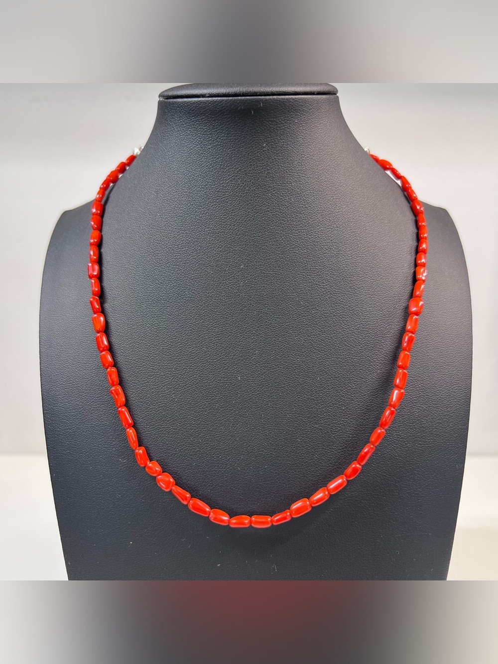 Native American Red Coral & Navajo Pearl Necklace
